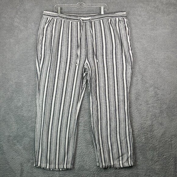 Old Navy Pants - Old Navy Striped Linen Pants Plus Size